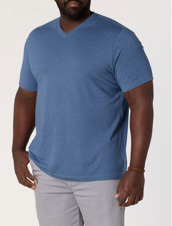 Moisture-Wicking Jersey V-Neck T-Shirt