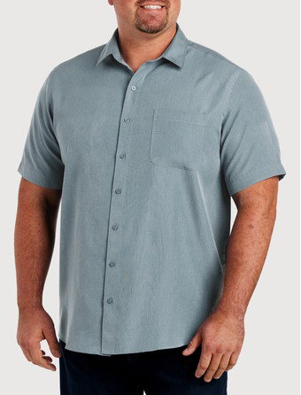 Microfiber Comfort Grid Sport Shirt