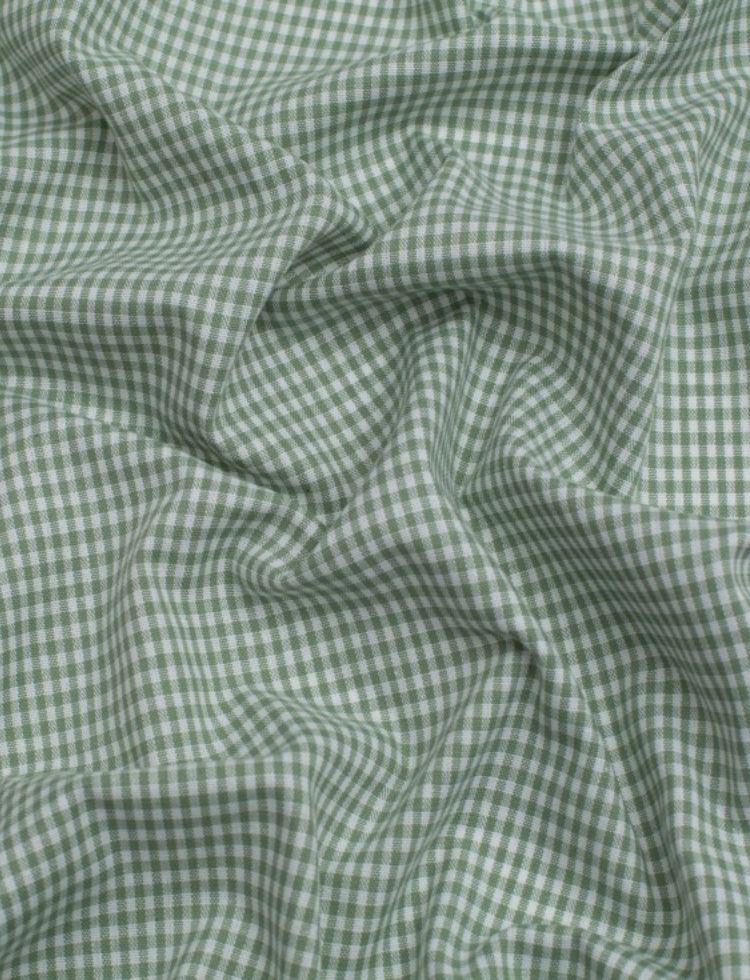 Minerva Core Range 1/8 inch Check Vintage Gingham Fabric Sage