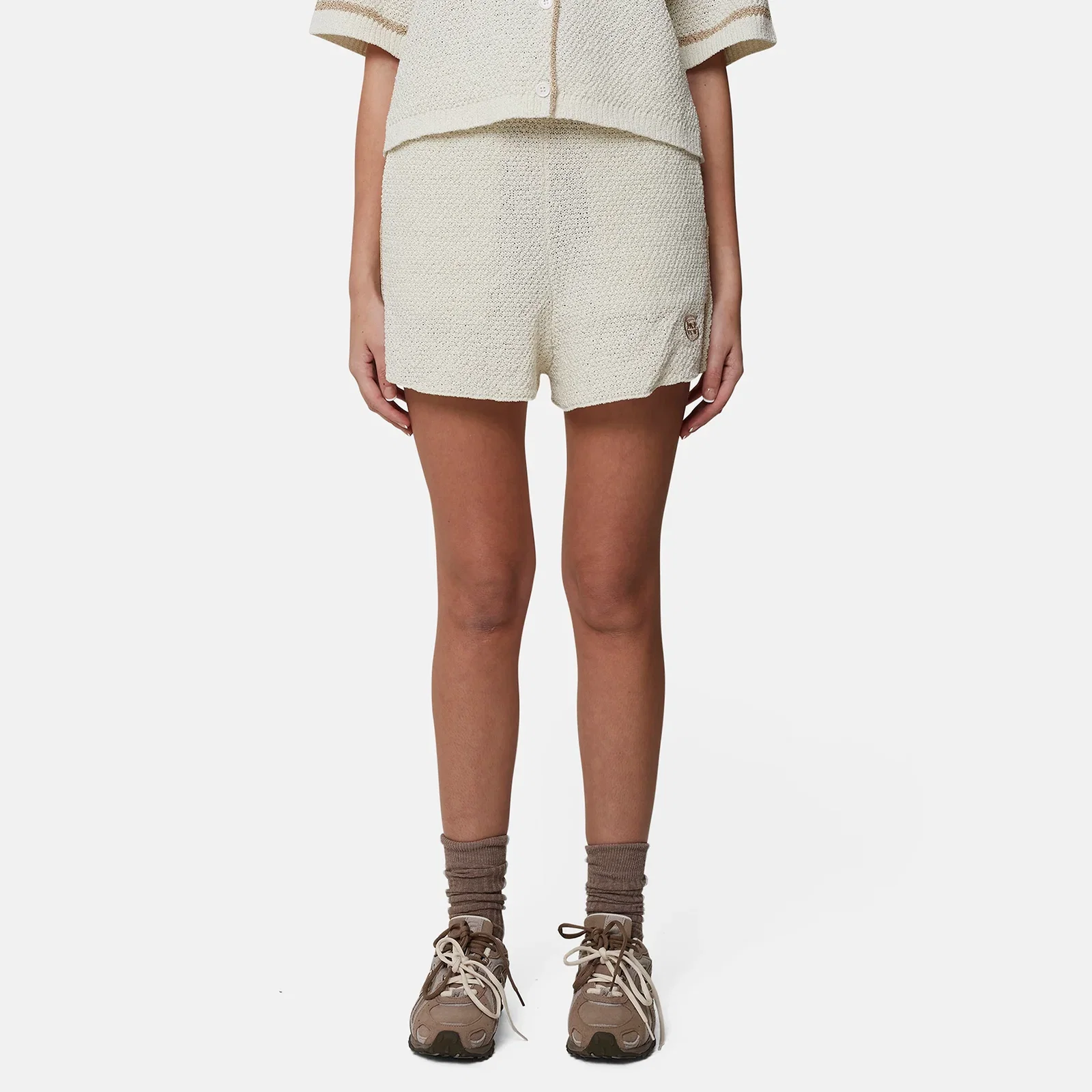 Image of Knitted Monogram Cream Short