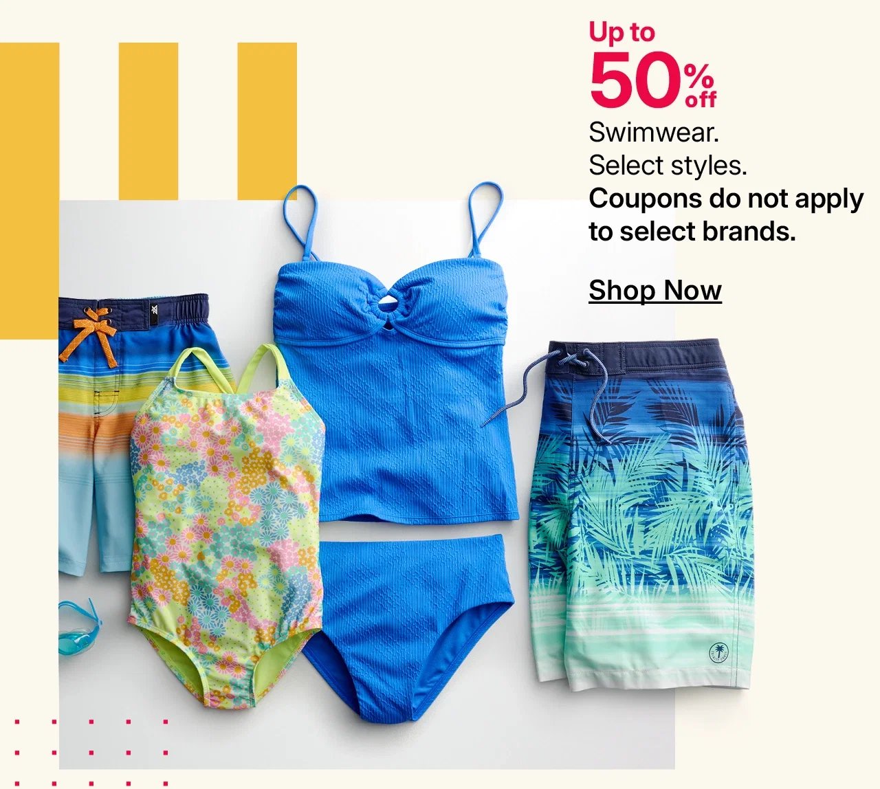 up to 40% off swimwear