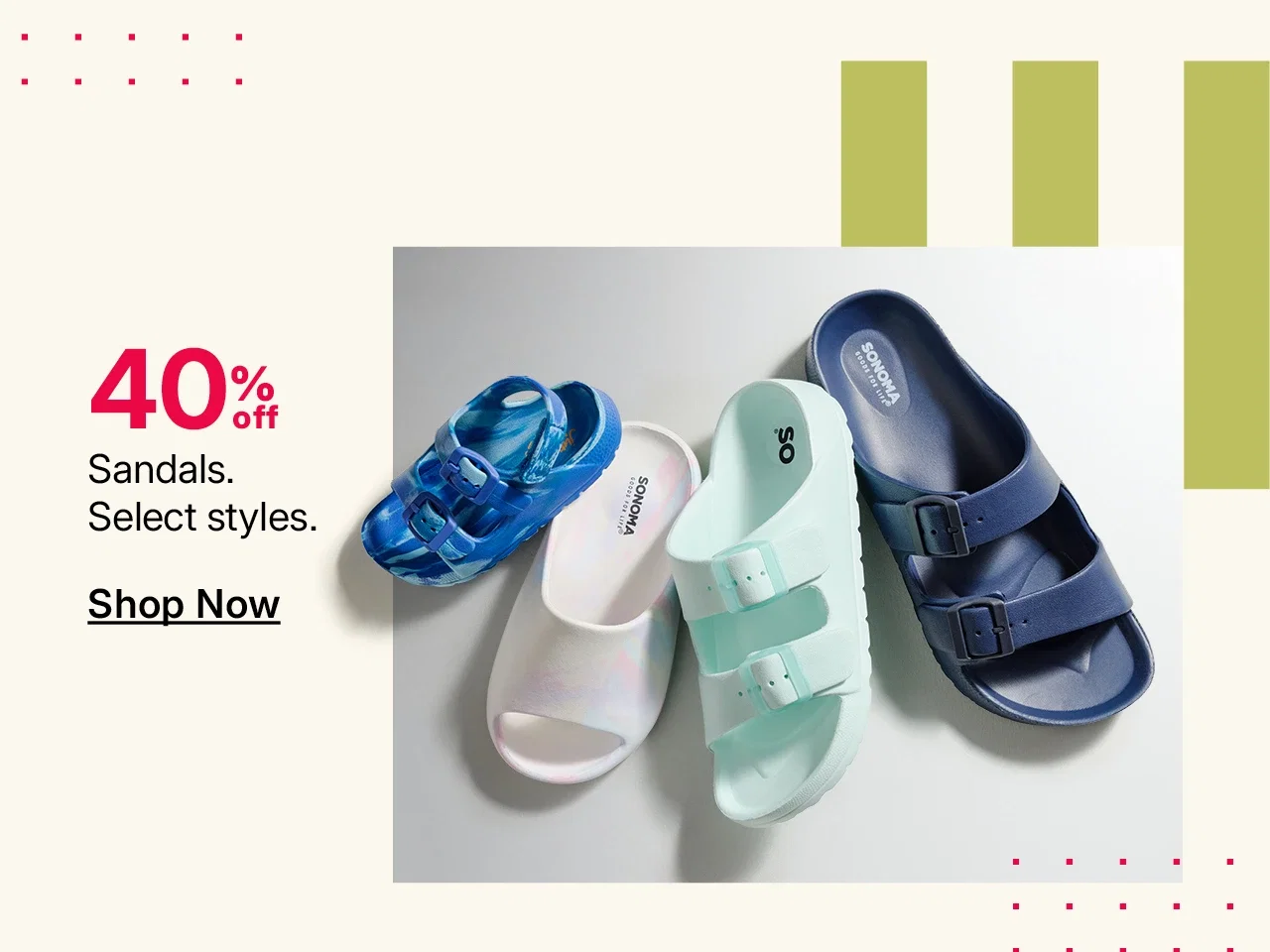 40% off sandals