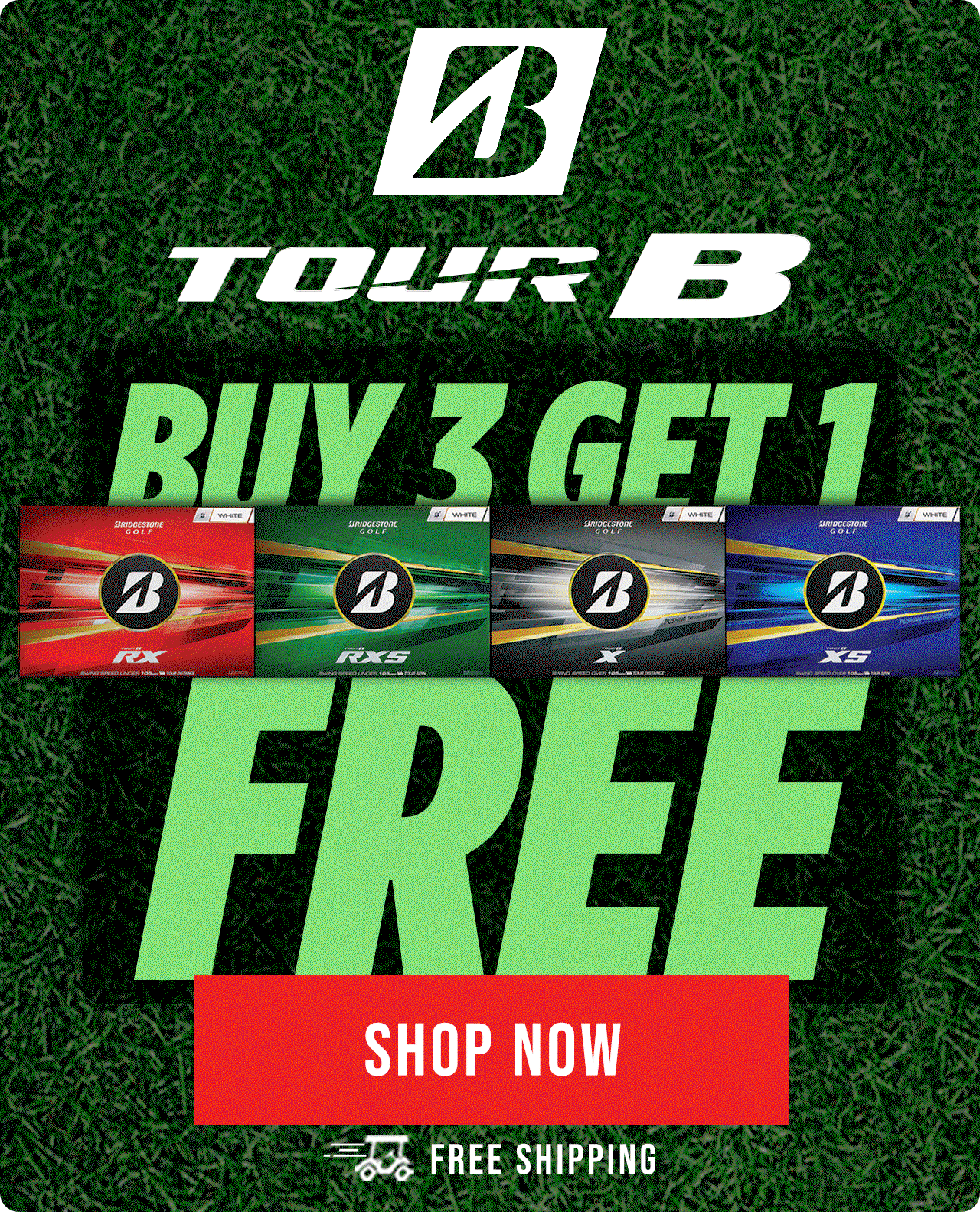 Bridgestone Buy 3, Get 1 FREE Golf Balls