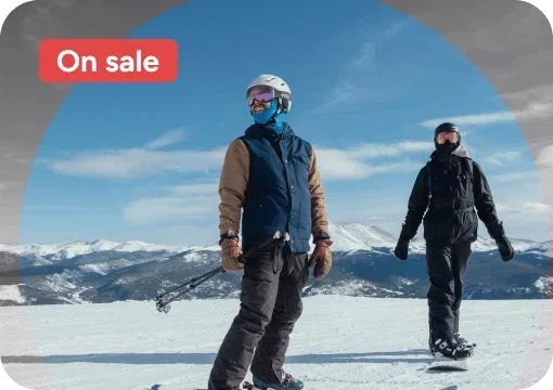 View of people skiiing