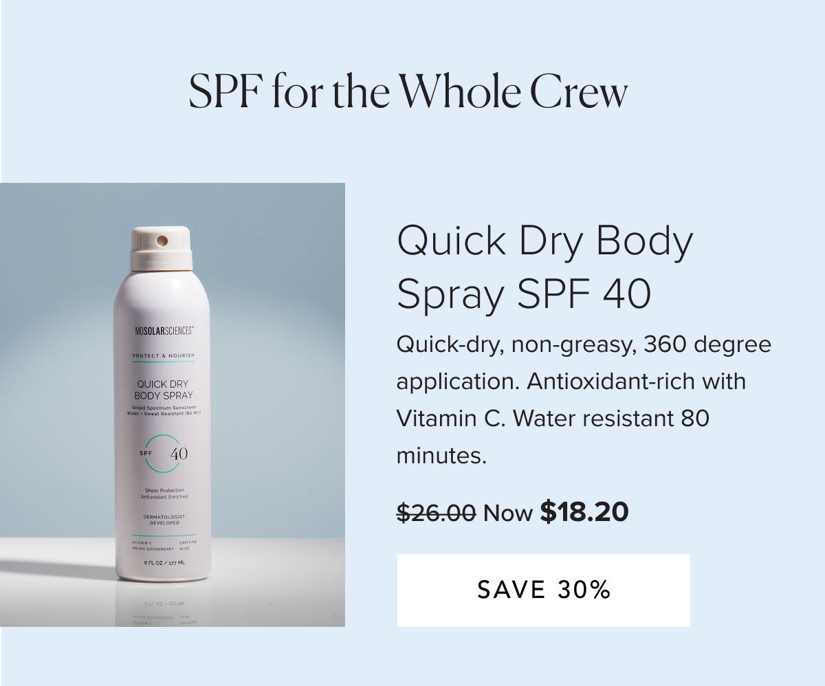 Quick Dry Spray SPF 40