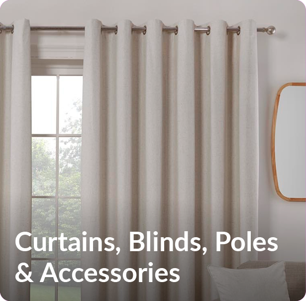 Curtains, blinds, poles & accessories