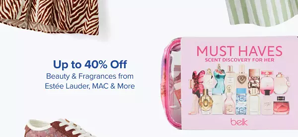 Up to 40% off beauty and fragrances from Estee Lauder, MAC, and more. Shop now. Various scents and sprays.