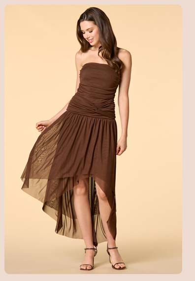 Shop Double Espresso Mesh Maxi Dress