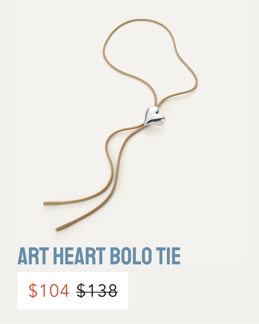 art heart bolo tie 