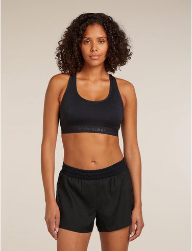 Women's Merino Blend 125 ZoneKnit™ Racerback Bra - Black / M