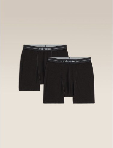 Men's Merino 150 Anatomica Boxers 2 Pack - Black / L
