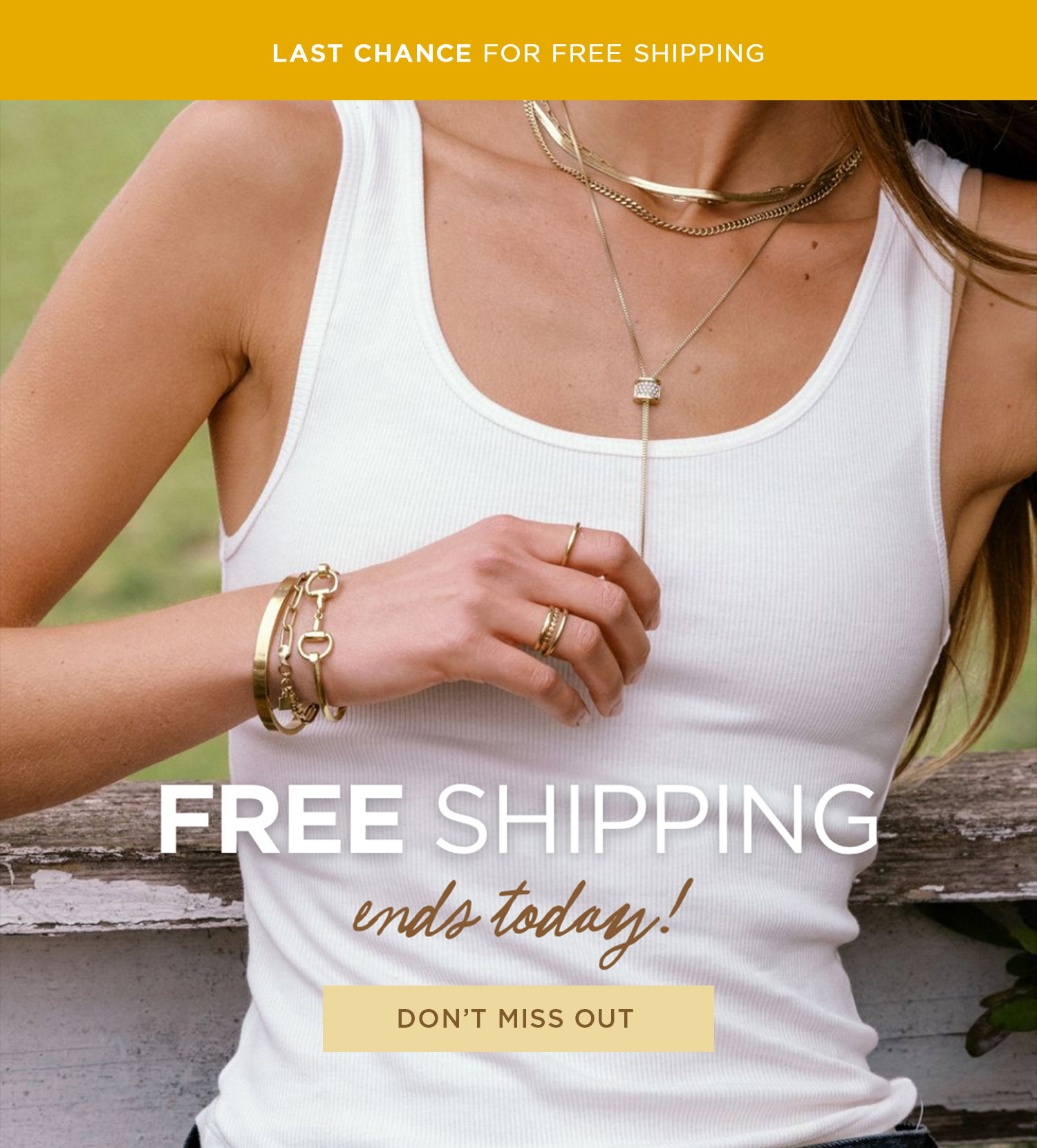 LAST CHANCE FOR FREE SHIPPING | FREE SHIPPING ends today! | DON'T MISS OUT