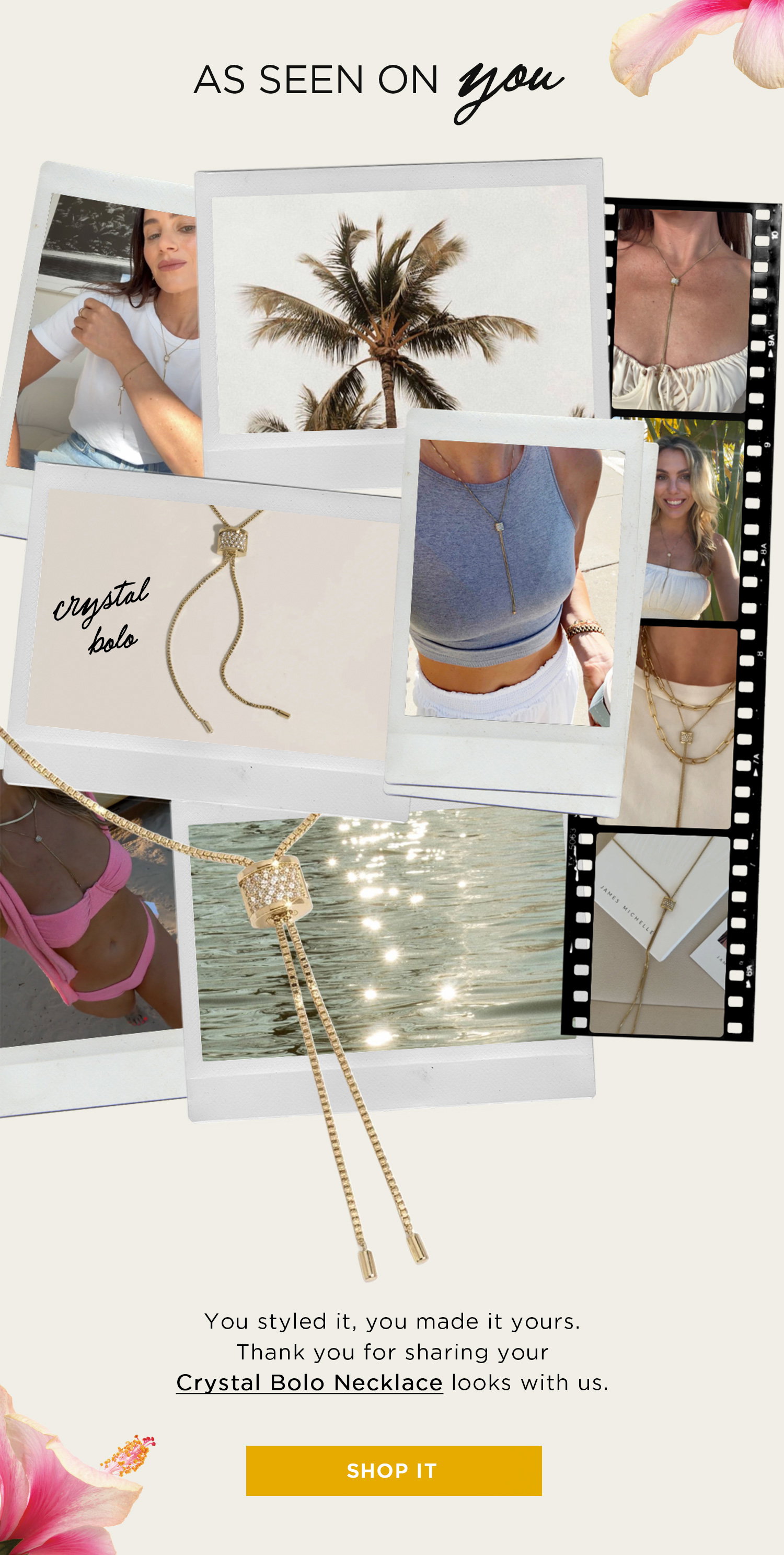 AS SEEN ON you | crystal bolo | You styled it, you made it yours. Thank you for sharing your Crystal Bolo Necklace looks with us. | SHOP IT