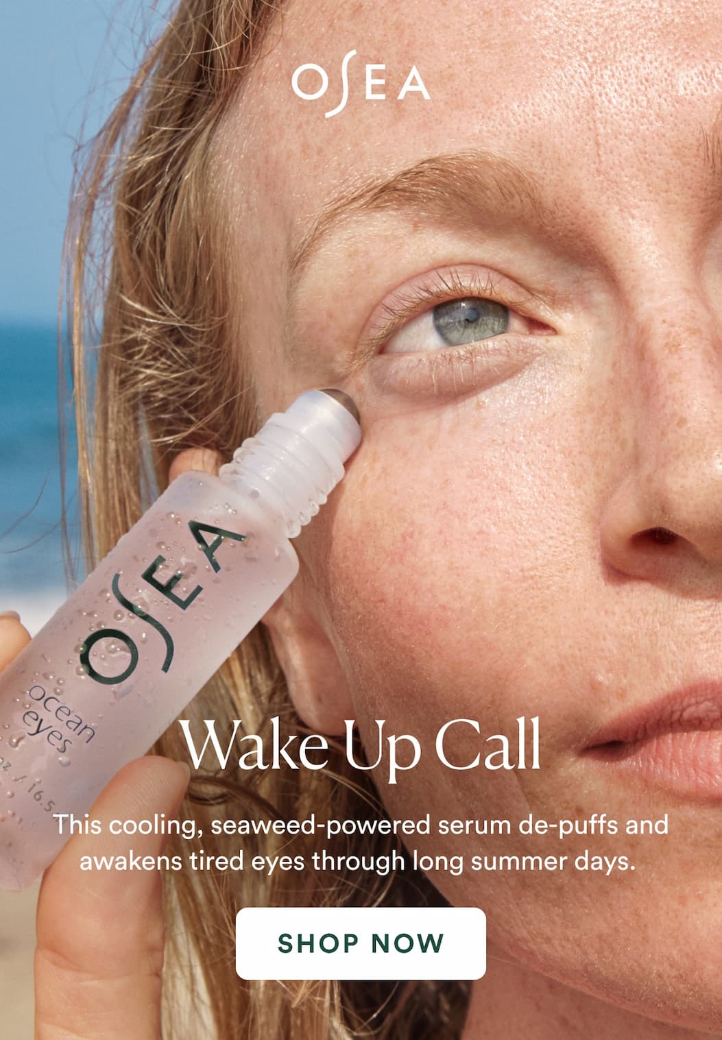 This cooling, seaweed-powered serum de-puffs, hydrates, and awakens tired eyes through long summer days. 