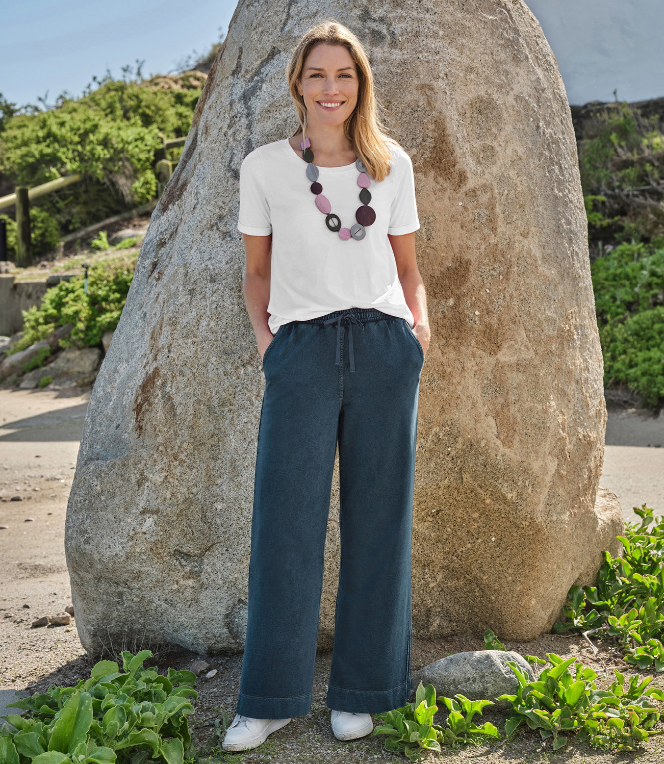 Soft Denim Jersey Trousers