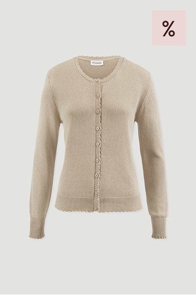 Strick Jacke Regular aus Leinen mit Baumwolle und Viskose