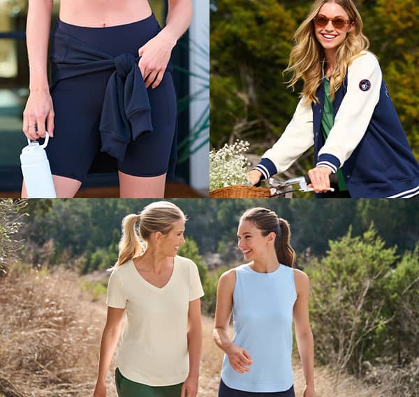 collage of models in Everactive apparel