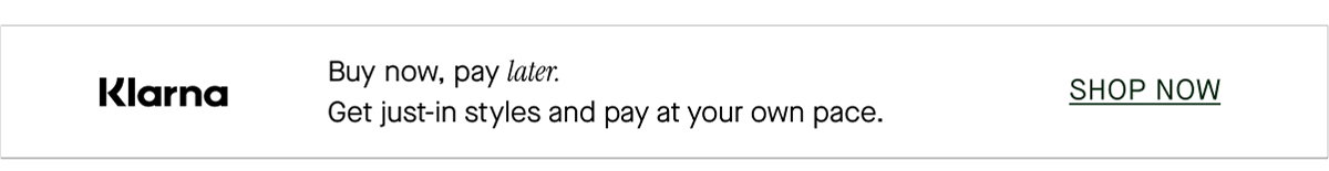 Buy now, pay later with Klarna