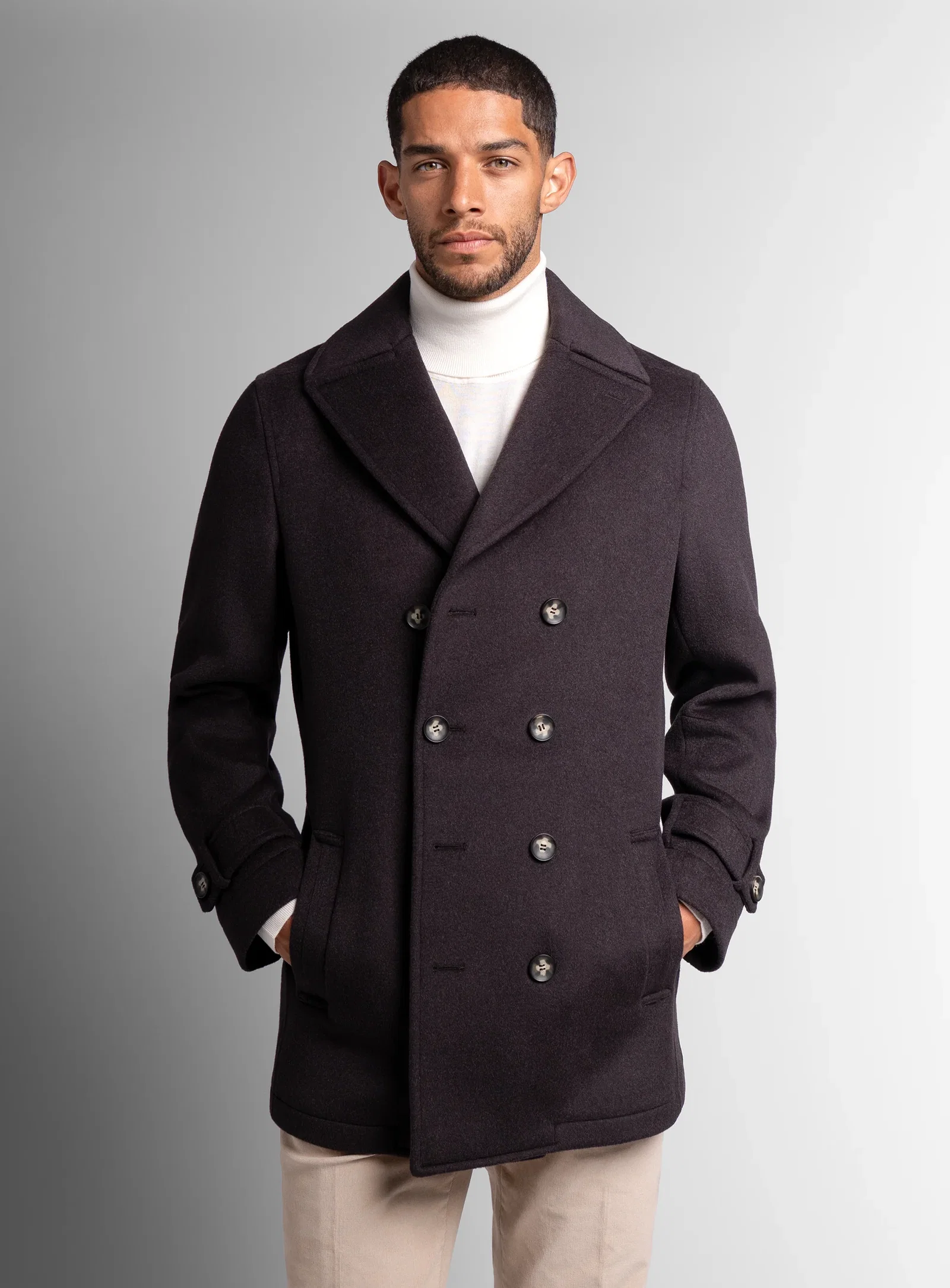 Image of Bridge Chocolate Brown Peacoat