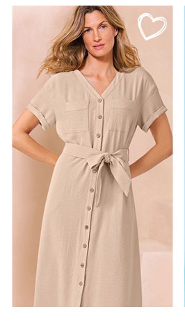 Button through dress