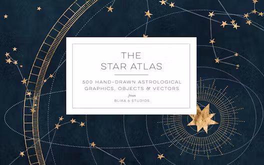 The Star Atlas Collection – 500 Astrological Graphics | Extended License