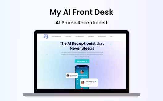 My AI Front Desk – AI Phone Receptionist | Annual Subscription