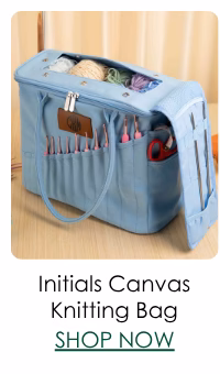 Initials Canvas Knitting Bag