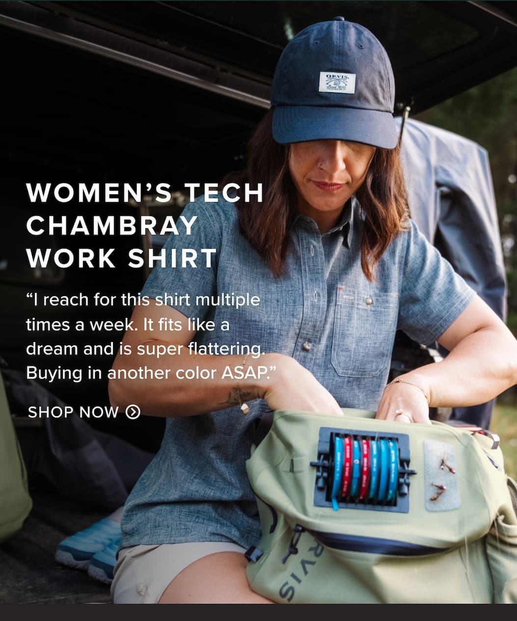 Women's Tech Chambray work shirt