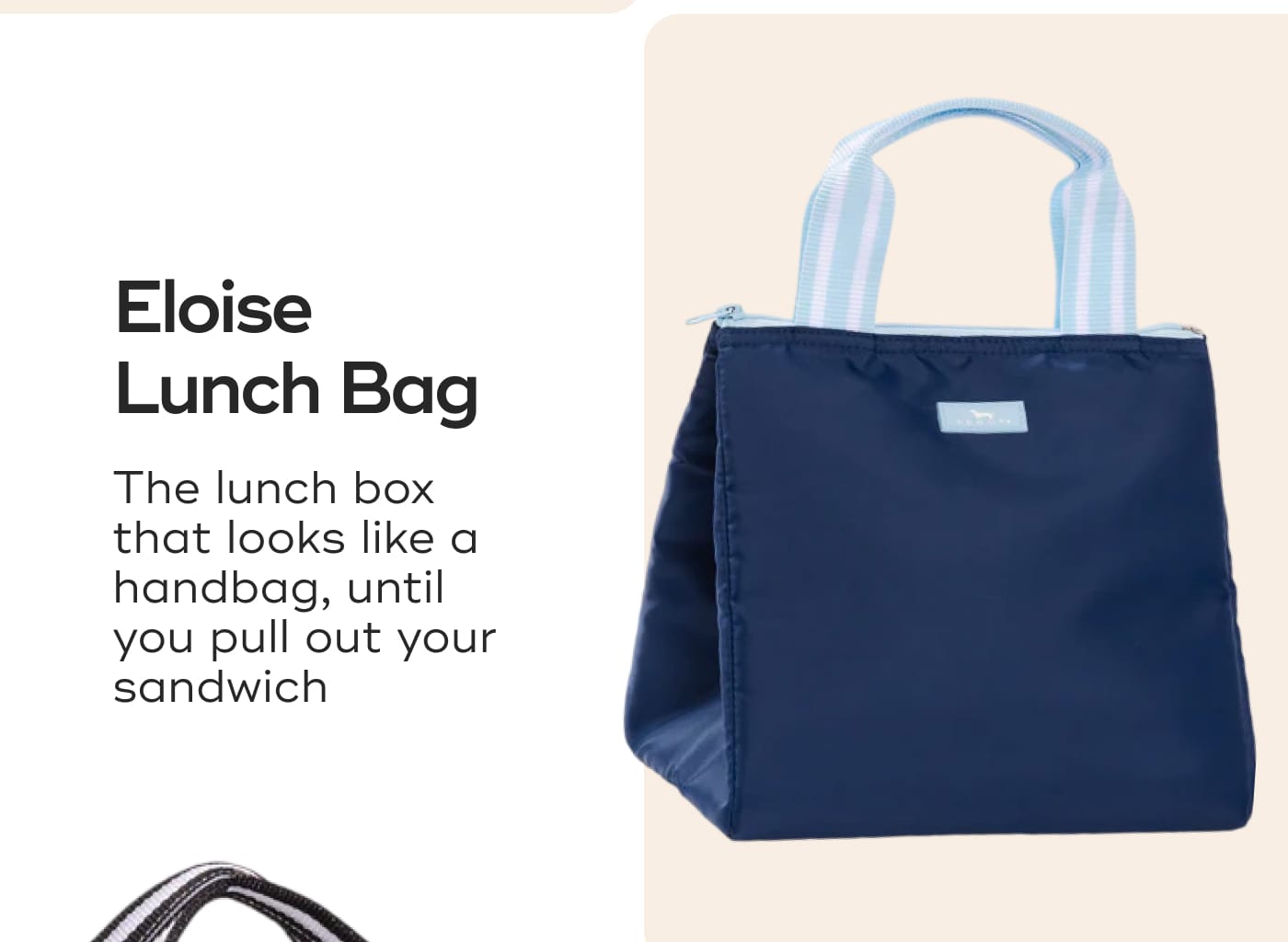 Eloise Lunch Bag. The lunch box that looks like a handbag, until you pull out your sandwich