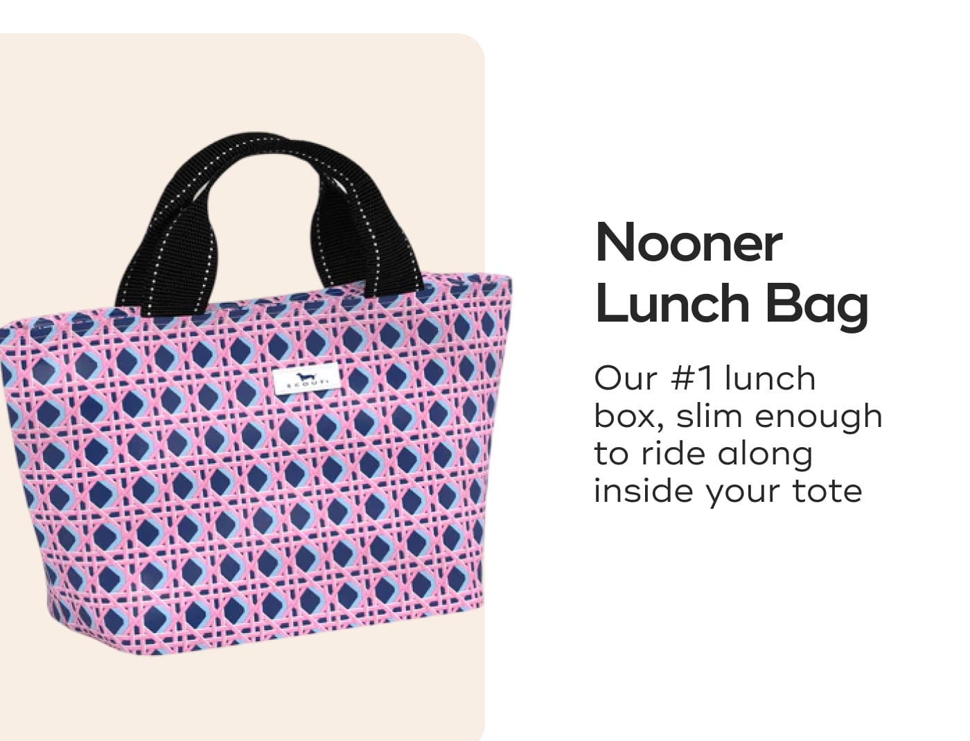 Nooner Lunch Bag. Our #1 lunch box, slim enough to ride along inside your tote