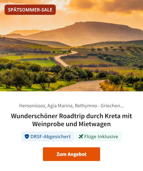 Wunderschöner Roadtrip durch Kreta mit Weinprobe und Mietwagen