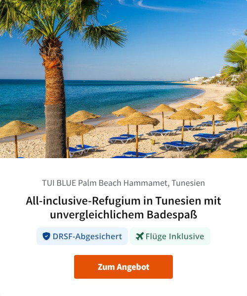 All-inclusive-Refugium in Tunesien mit unvergleichlichem Badespaß