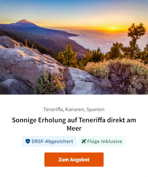Sonnige Erholung auf Teneriffa direkt am Meer