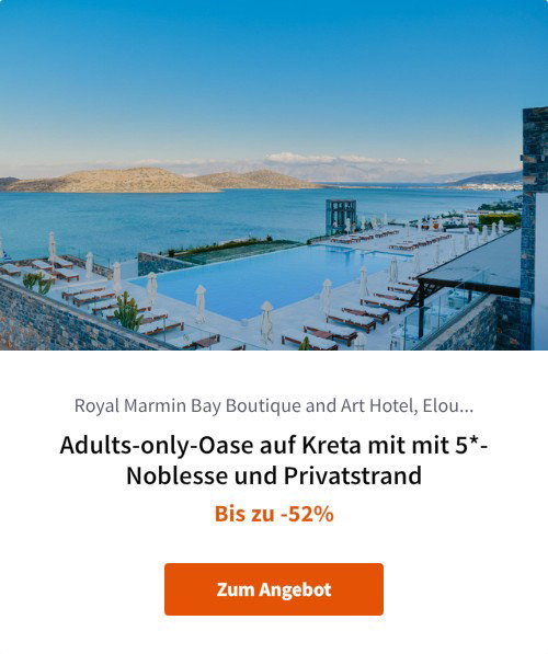 Adults-only-Oase auf Kreta mit mit 5*-Noblesse und Privatstrand
