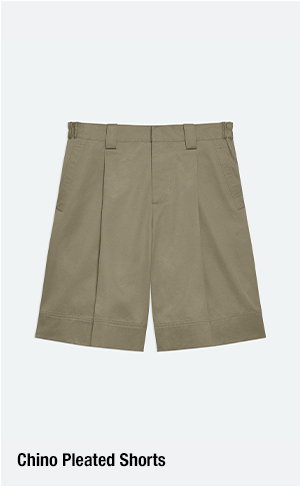 Chino Pleated Shorts