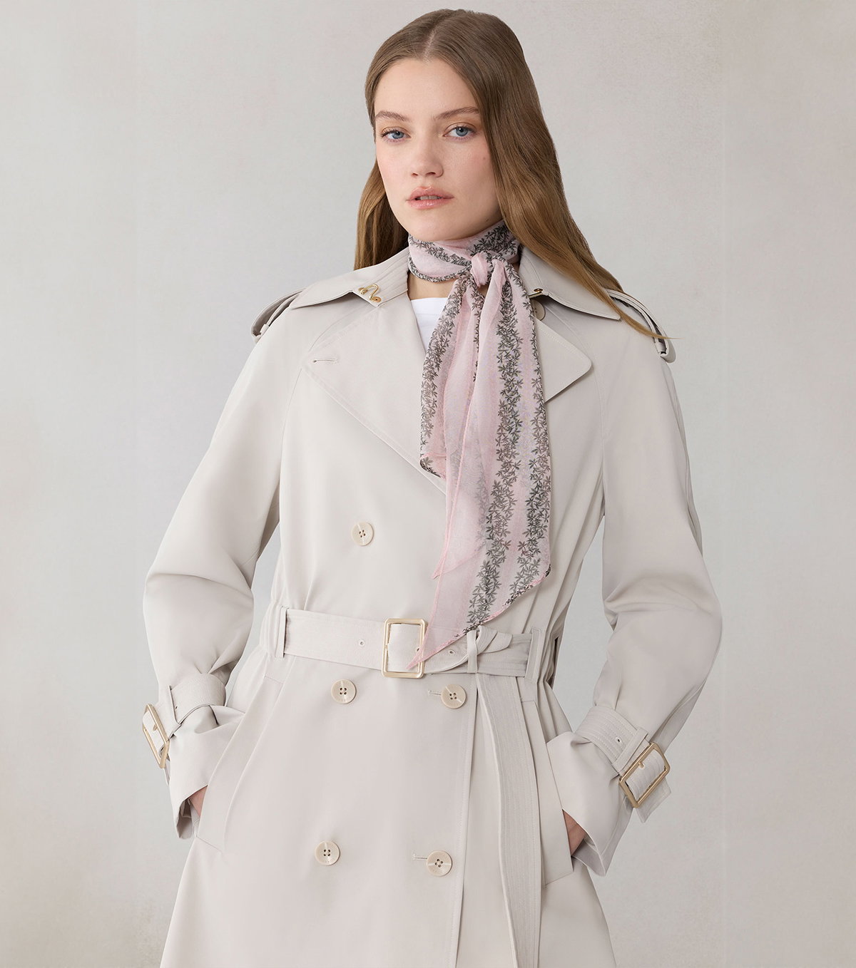BECKY-L Long Trench Coat