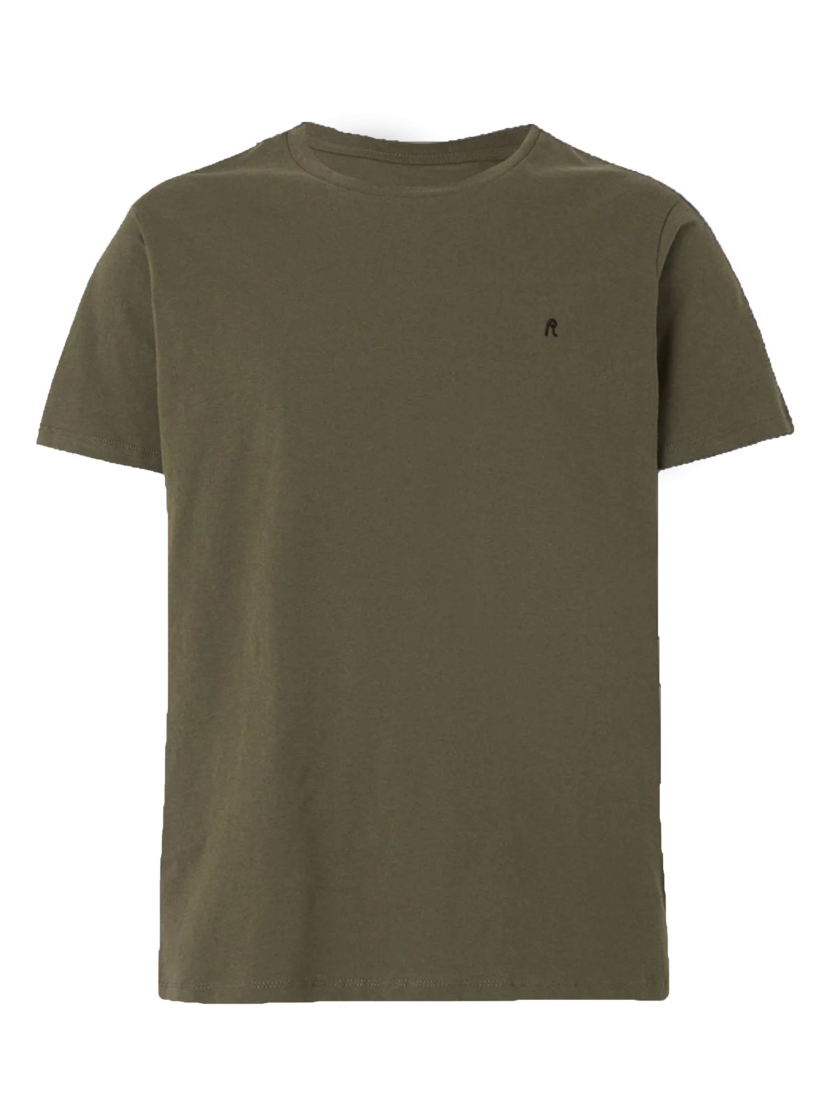 Solid-colored cotton T-shirt with crew neck