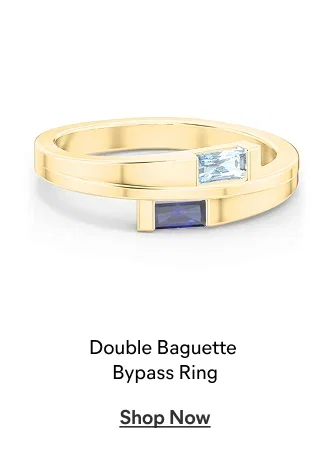 Double Baguette Bypass Ring