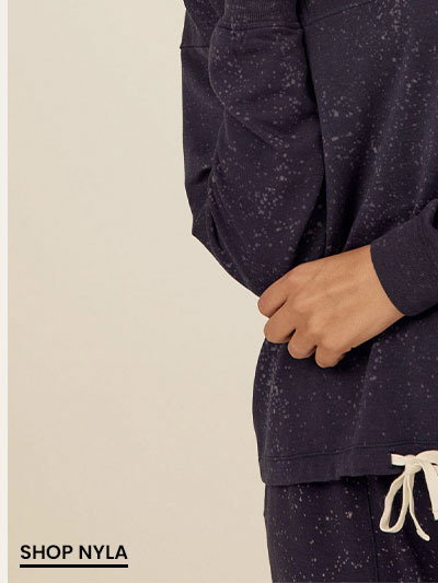 Nyla Spray Wash Modal Terry Half-Zip Pullover