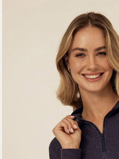 Nyla Spray Wash Modal Terry Half-Zip Pullover