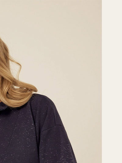 Nyla Spray Wash Modal Terry Half-Zip Pullover