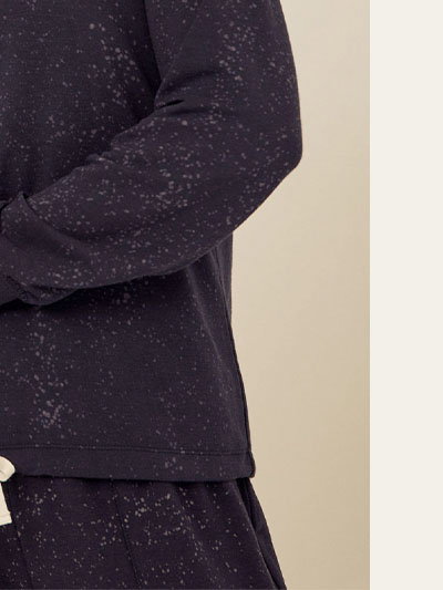 Nyla Spray Wash Modal Terry Half-Zip Pullover