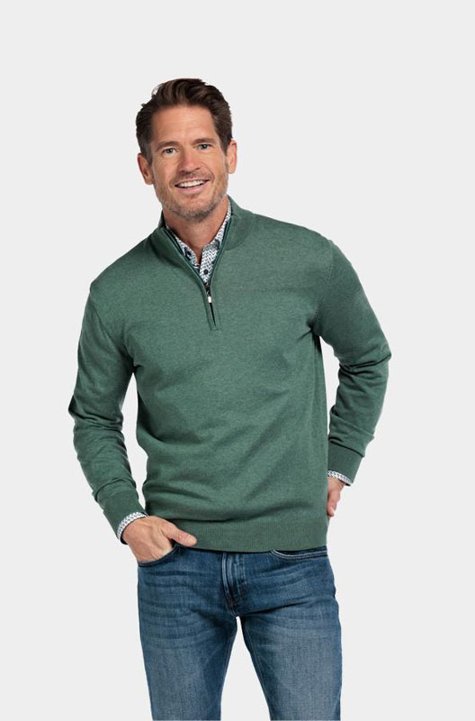 Bos-half-zip-groen