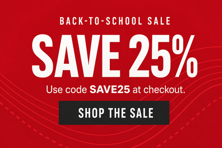 Back to School Sale - Save 25% with code SAVE25