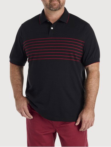 Chest-Striped Polo Shirt