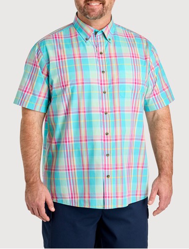 Easy-Care Large Plaid Sport Shirt