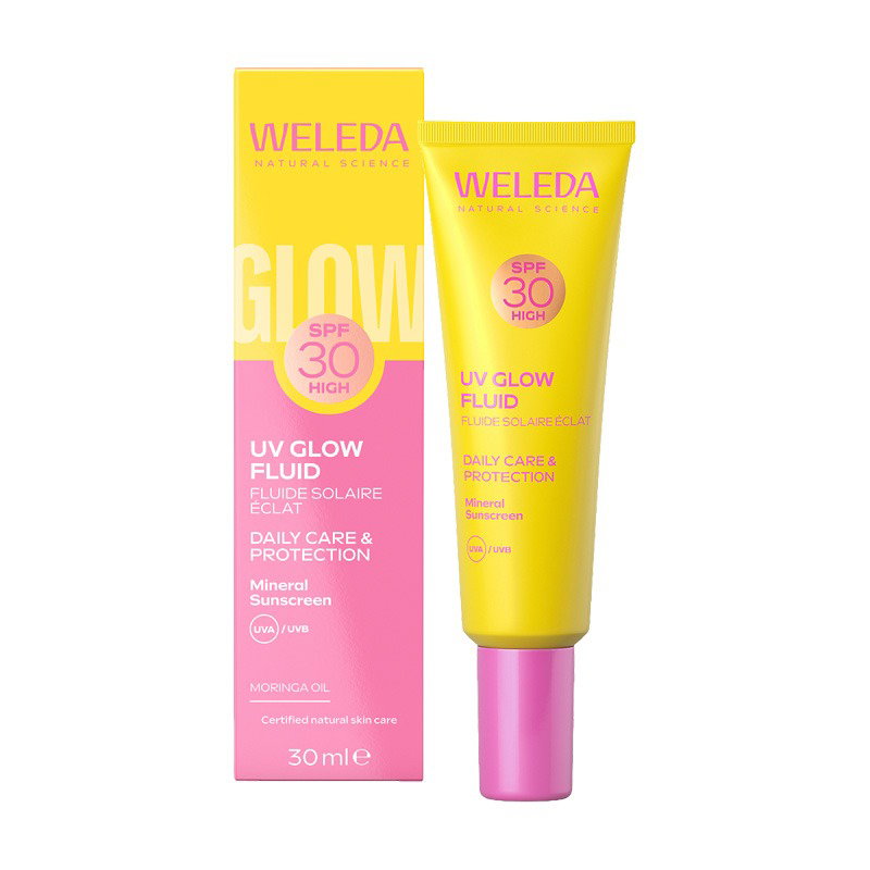 Image of Weleda UV Glow Fluid Face Moisturiser SPF30 30ml