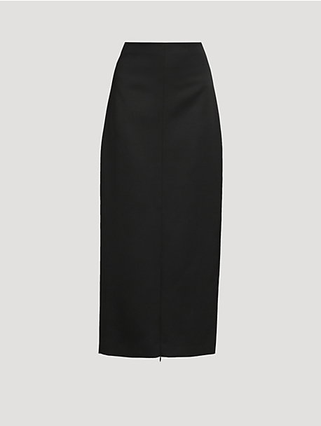 Iphora Wool Long Column Skirt