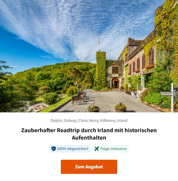 Zauberhafter Roadtrip durch Irland mit historischen Aufenthalten