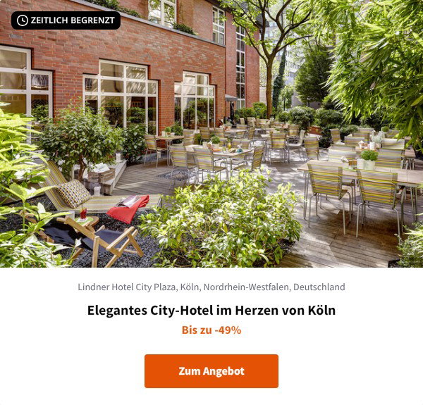 Elegantes City-Hotel im Herzen von Köln